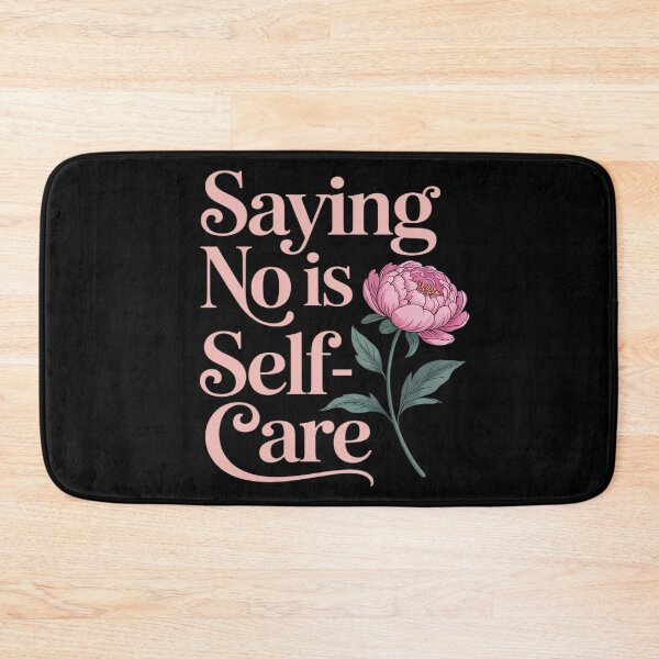Item preview, Saying No Is Self-Care Aesthetic Mental Health Floral Peony designed and sold by Sandrhaus.
