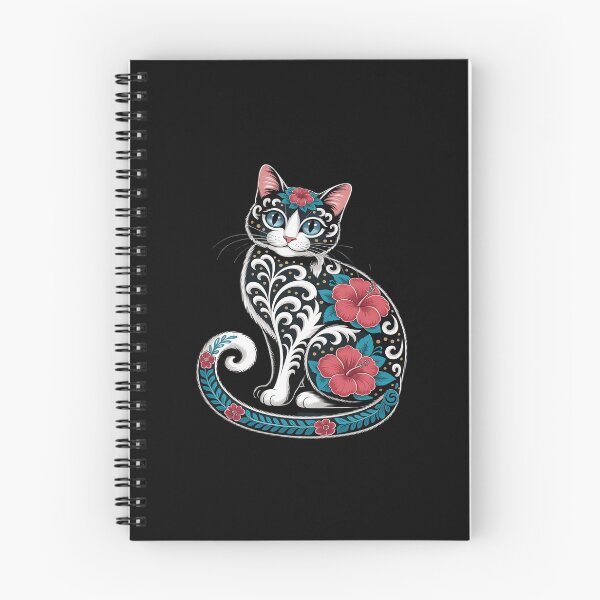 Item preview, Scandinavian Nordic Folk Art Colorful Cat Flower Cottagecore designed and sold by Sandrhaus.