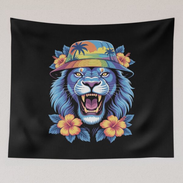Item preview, Scary Lion Spooky Tropical Summer Evil Halloween Summerween designed and sold by Sandrhaus.