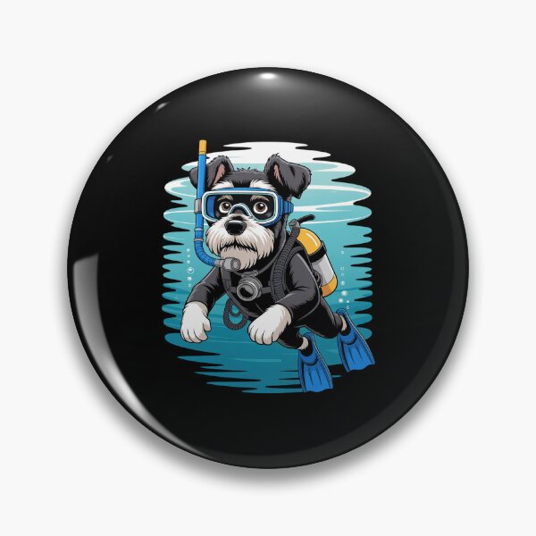 Item preview, Schnauzer Scuba Diving Dog Snorkeling designed and sold by Sandrhaus.
