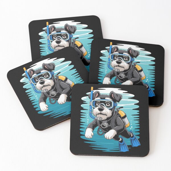 Item preview, Schnauzer Scuba Diving Dog Snorkeling designed and sold by Sandrhaus.