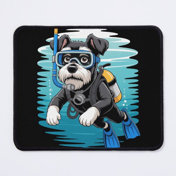 Item preview, Schnauzer Scuba Diving Dog Snorkeling designed and sold by Sandrhaus.
