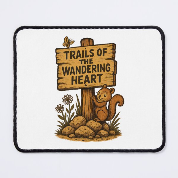 Item preview, Trails of the Wandering Heart – Cute Forest Adventure Squirrel Sticker designed and sold by inkoutninja.