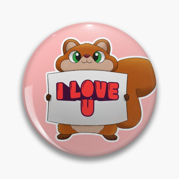 Item preview, Cute Squirrel With Sign ILU designed and sold by Guay-aba.