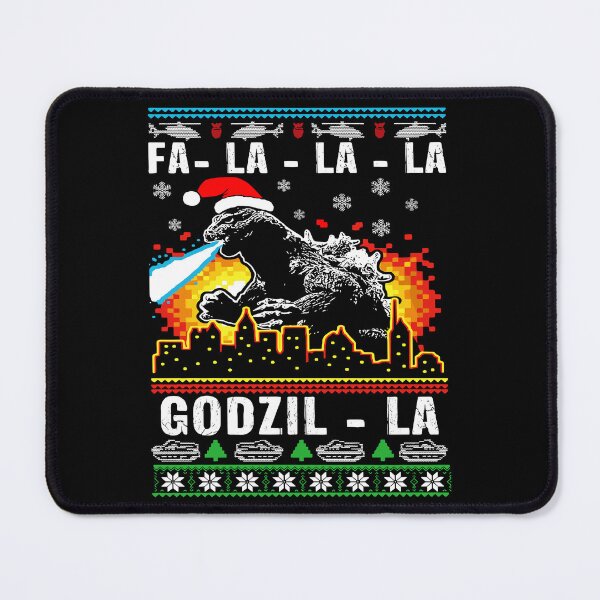 Item preview, Fa La La La Godzilla Kaiju Christmas Santazilla Japanese Monster Dinosaur Ugly Christmas Sweater designed and sold by pansak.