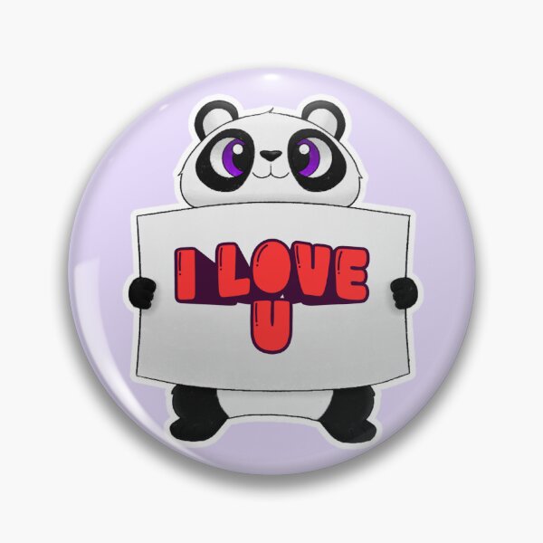 Item preview, Cute Panda With Sign ILU designed and sold by Guay-aba.