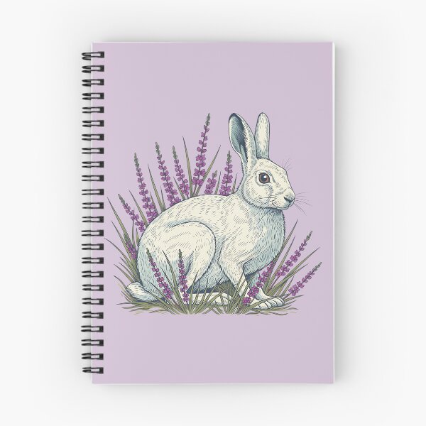 Item preview, Mountain Hare with Purple Heather Sprigs designed and sold by BirdsnStuff.