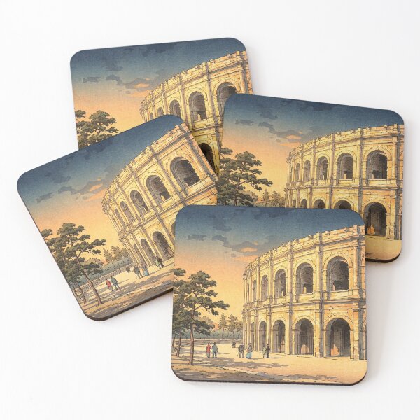 Item preview, Amphitheatre of Nîmes Japanese Woodblock Print designed and sold by Takeda-art.