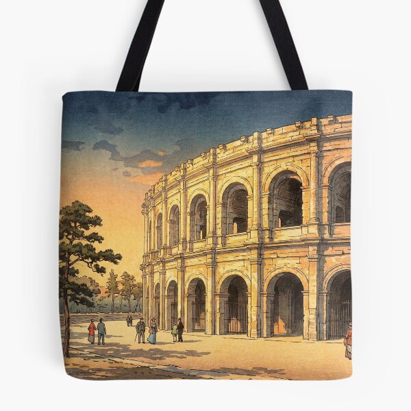 Item preview, Amphitheatre of Nîmes Japanese Woodblock Print designed and sold by Takeda-art.