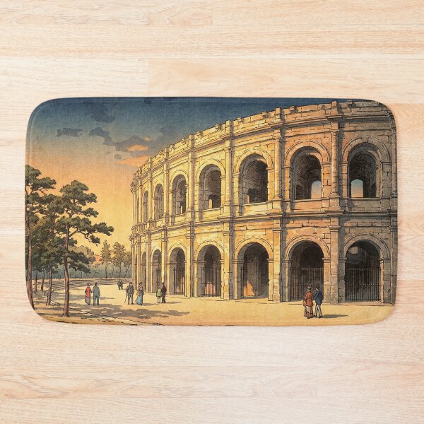 Item preview, Amphitheatre of Nîmes Japanese Woodblock Print designed and sold by Takeda-art.