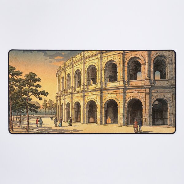 Item preview, Amphitheatre of Nîmes Japanese Woodblock Print designed and sold by Takeda-art.