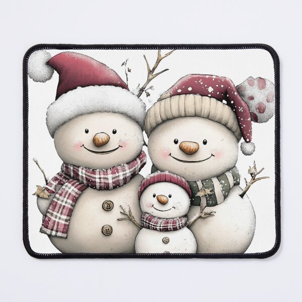 Item preview, Snowman Family offers cheery Christmas Greetings designed and sold by therapymama.