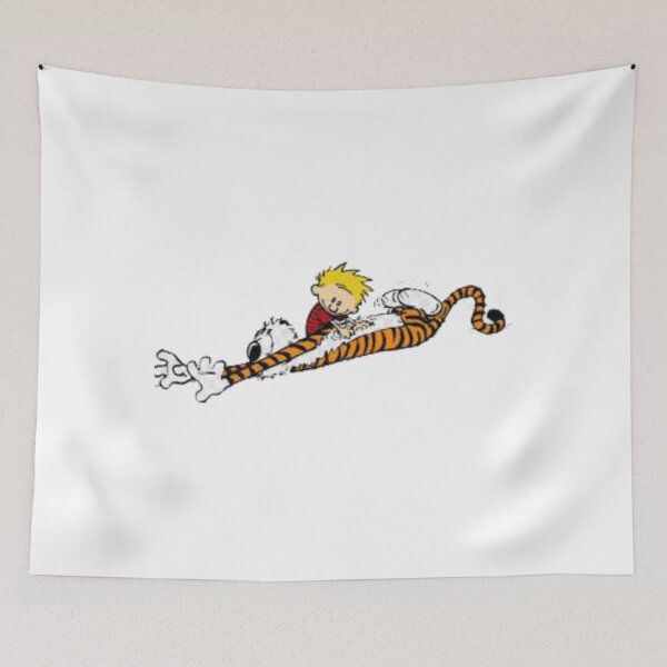 Item preview, Calvin And Hobbes Lazy Sunday Napping Mood Funny Sticker designed and sold by gonyeagoensv.