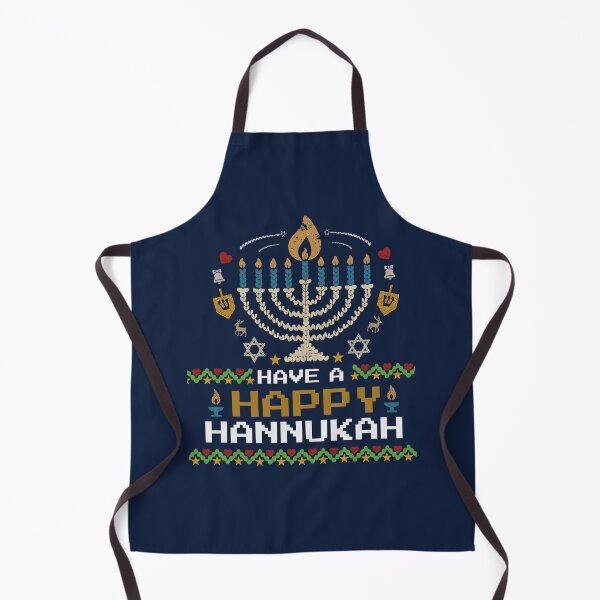 Item preview, Knit Pixel Menorah – Have a Happy Hannukah designed and sold by Thank-HaShem.