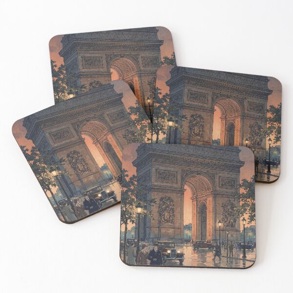 Item preview, Arc de Triomphe afte Rain Japanese Woodblock Print designed and sold by Takeda-art.
