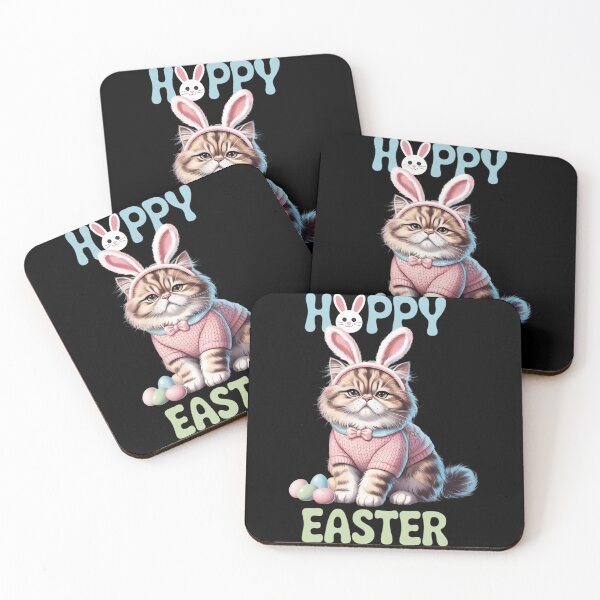 Item preview, Cute Kitten Happy Easter Cat Bunny And Eggs designed and sold by DentistLegal.