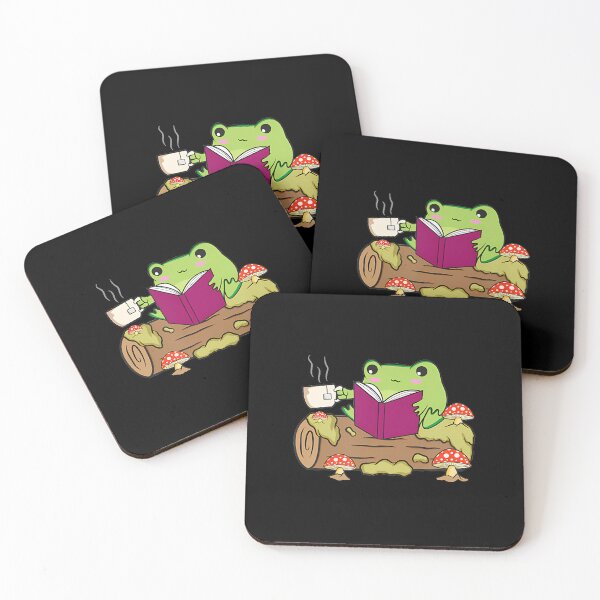 Item preview, Cottagecore Aesthetic Frog On Woodpile Drinking Tea Farmcore designed and sold by BrandyMegan.