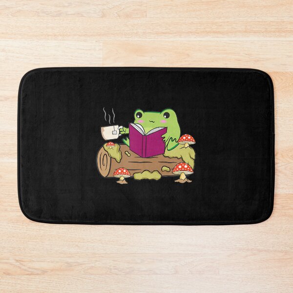 Aperçu de l'œuvre Esthétique cottagecore : une grenouille sur un tas de bois buvant du thé (style ferme) créée et vendue par BrandyMegan.