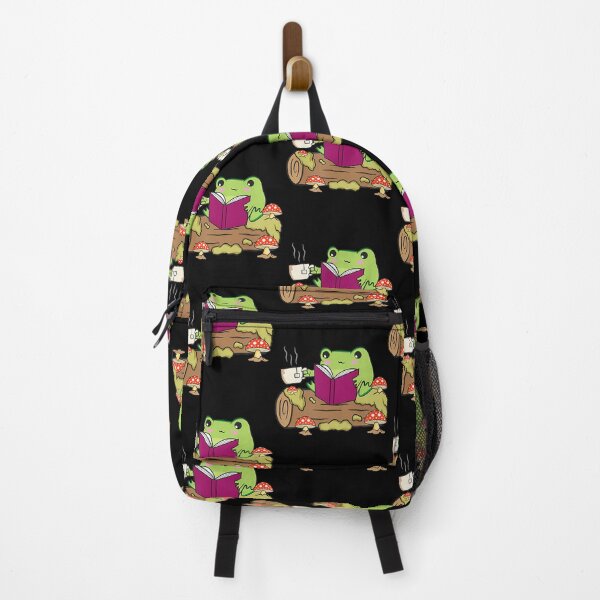 Item preview, Cottagecore Aesthetic Frog On Woodpile Drinking Tea Farmcore designed and sold by BrandyMegan.