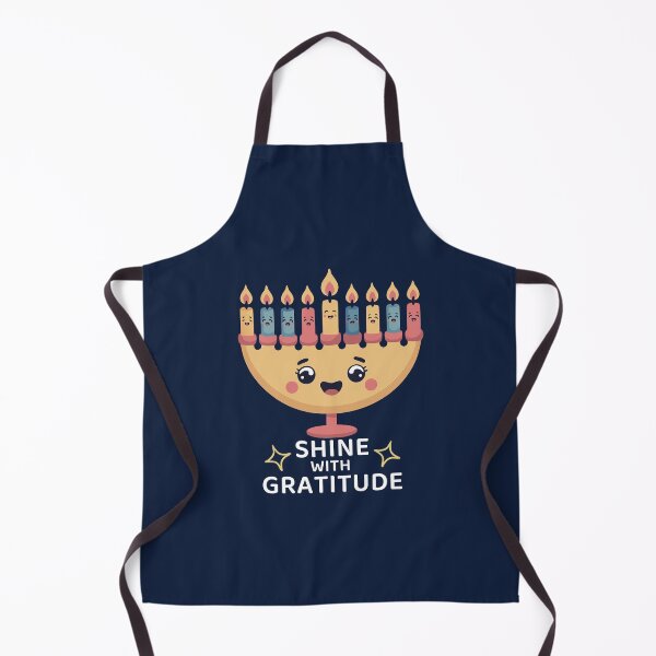 Item preview, Shine With Gratitude – Kawaii Hanukkah Latke Menorah designed and sold by Thank-HaShem.