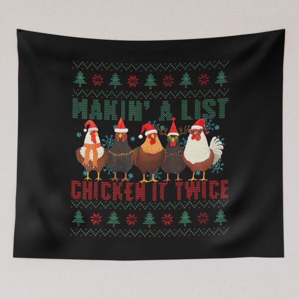 Item preview, Makin' A List Chicken It Twice Funny Christmas Holiday Retro designed and sold by BeverlyBrenda.