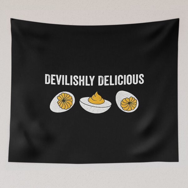 Item preview, Devilishly Delicious Funny Deviled Eggs Pun designed and sold by SheilaAnjelica.