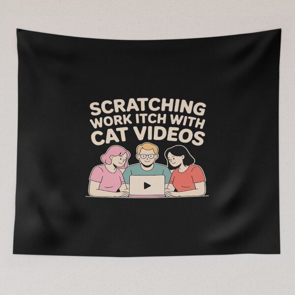 Item preview, Scratching Work Itch with Cat Videos Office designed and sold by ryukaizox1.