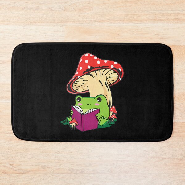 Item preview, Cottagecore Aesthetic Kawaii Frog Reading A Book Mushroom designed and sold by DanielleTonia.
