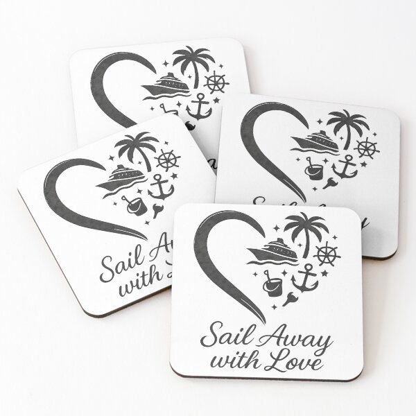 Item preview, Sail Away with Love – Romantic Cruise Vacation Sticker designed and sold by inkoutninja.