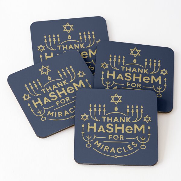 Item preview, Thank Hashem for Miracles – Gold Menorah Badge designed and sold by Thank-HaShem.