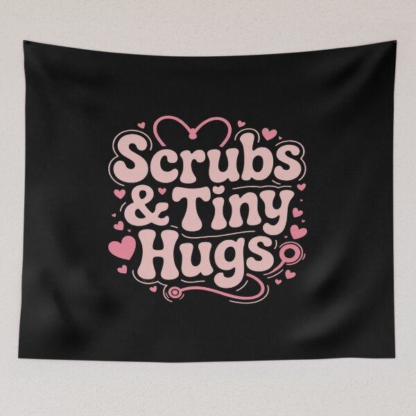 Item preview, Scrubs and Tiny Hugs Cute Nurse designed and sold by ryukaizox1.