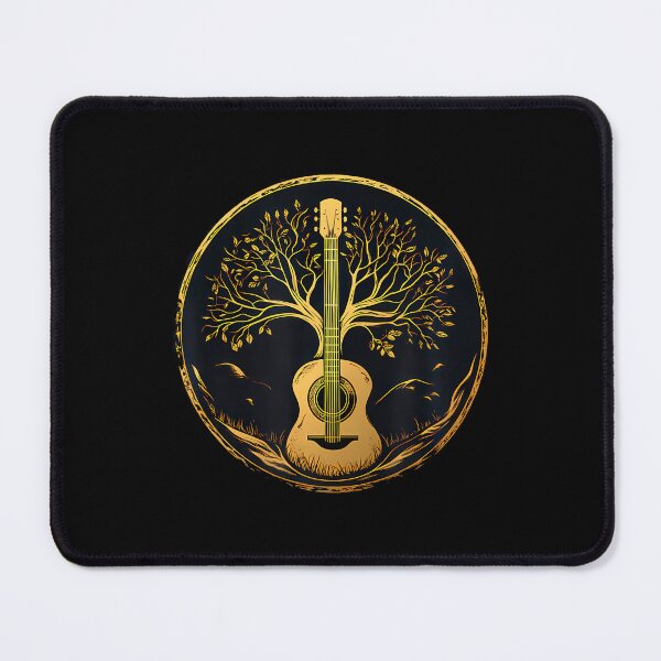 Item preview, Acoustic Guitar Tree Lake Nature Folk Music Graphic designed and sold by EarlineRenee.