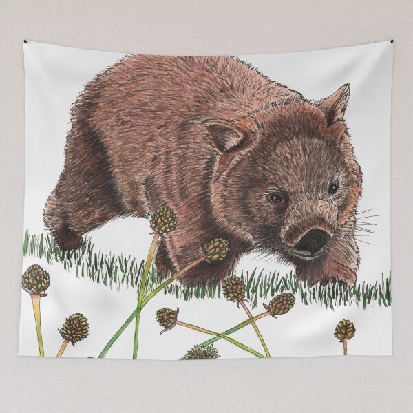Aperçu de l'œuvre Wombat Animal australien Faune indigène créée et vendue par blueidesign.