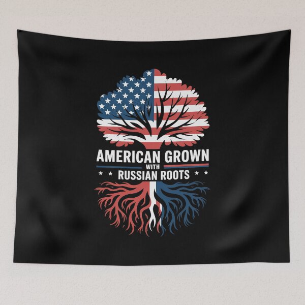 Item preview, American Grown with Russian Roots US Russia Politics Tree designed and sold by DrewLeuschke.