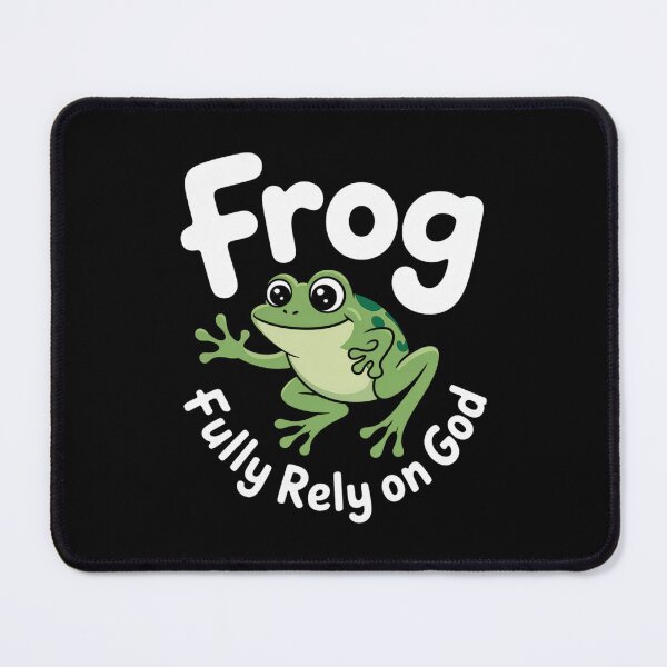 Item preview, Funny Frog Fully Rely On God designed and sold by DrewLeuschke.