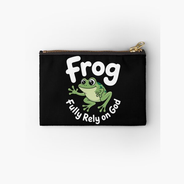 Item preview, Funny Frog Fully Rely On God  designed and sold by DrewLeuschke.