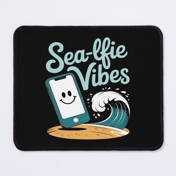 Item preview, Sea-lfie Vibes Neon Teal Coral Beach designed and sold by Rotasiin.