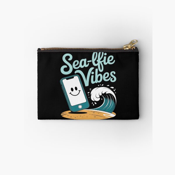Item preview, Sea-lfie Vibes Neon Teal Coral Beach designed and sold by Rotasiin.
