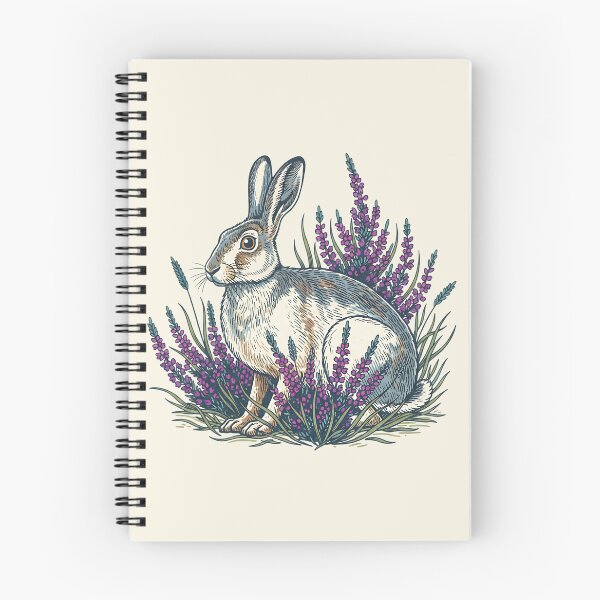 Item preview, Mountain Hare with Purple Heather Meadow designed and sold by BirdsnStuff.