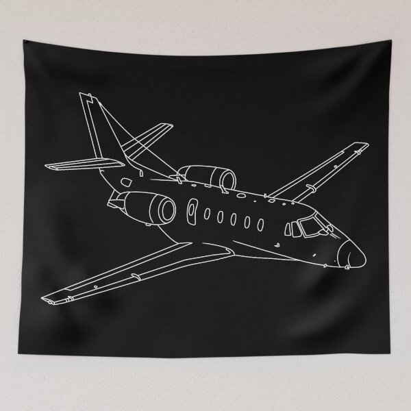 Item preview, Cessna Citation Jet Sketch Aviation Art  designed and sold by skye-studio.
