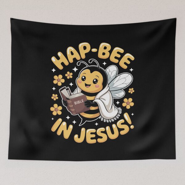 Item preview, Buzzing Bee Christian HAP-BEE IN JESUS Christian Pun designed and sold by AmparoBoyle.