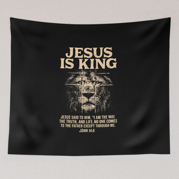 Item preview, Retro Jesus Is King Faith Bible Verse Gift For Men Women Kid designed and sold by KellyJudith.