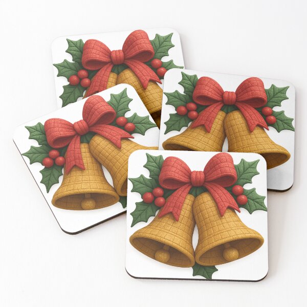 Item preview, Christmas Bells Faux Patchwork Embroidery designed and sold by TheBeat04.
