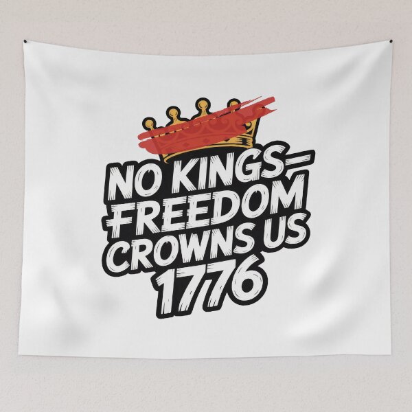 Item preview, No Kings Freedom Crowns Us 1776 – Patriotic Quote designed and sold by TextMood.