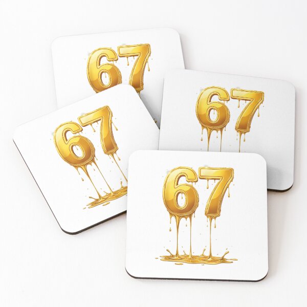 Item preview, Gold Drip Sixty Seven Melted Number  designed and sold by barrycantre11.