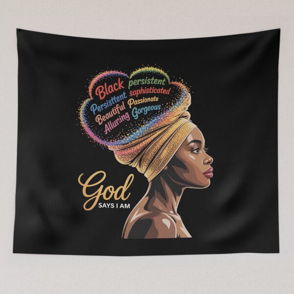 Item preview, African American Girl God Says I Am Black Pride designed and sold by HaileyRobel.