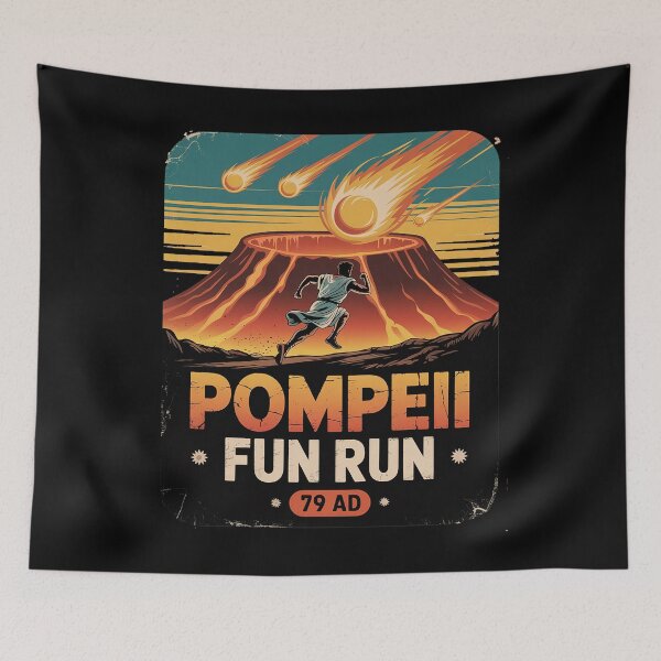 Item preview, Funny Volcano Shirts Pompeii Fun Run - Geography Volcanologist Volcanology  designed and sold by DrewLeuschke.