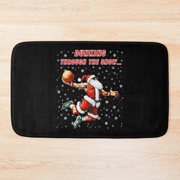 Item preview, Dunking Through The Snow Funny Santa Claus Basketball Player designed and sold by RosaliaAmber.