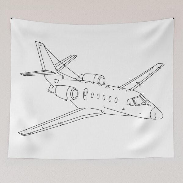 Item preview, Cessna Citation Jet Sketch Aviation Art  designed and sold by skye-studio.