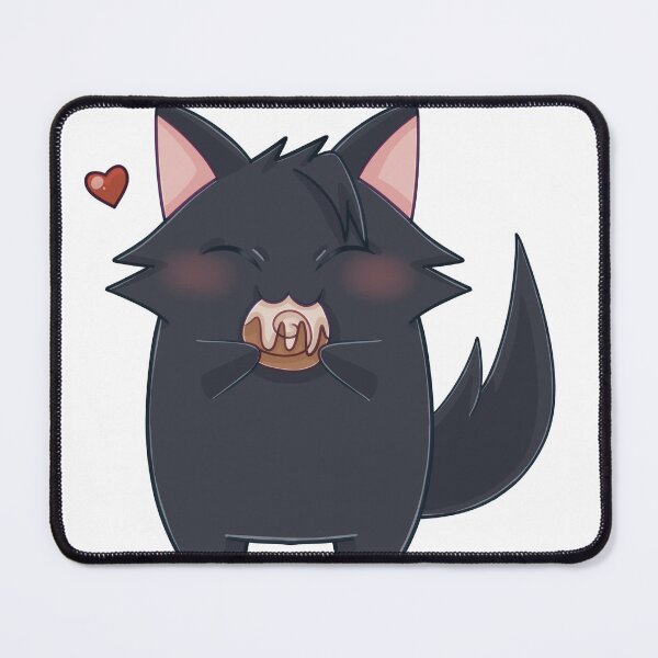 Item preview, Black anime kitten with a big appetite designed and sold by Nihiruart.
